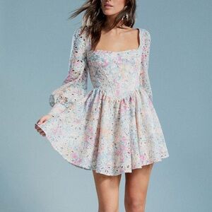 Bardot Lila Flounce Broderie Dress